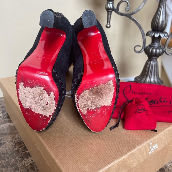 Louboutin Step n Roll 140 Suede Royal 40.5 - Picture 5 of 8